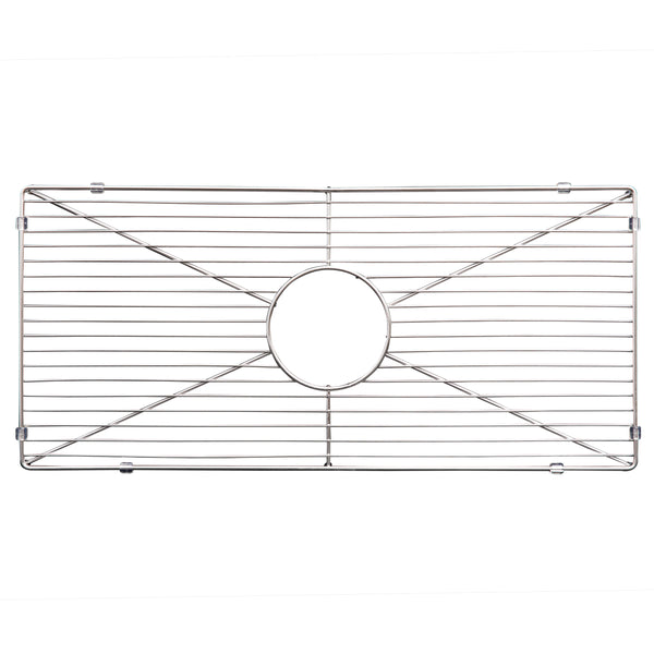 ZLINE 24 in. Venice Farmhouse Apron Front Reversible Single Bowl Fireclay Kitchen Sink with Bottom Grid in White Gloss (FRC5120-WH-24)