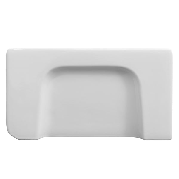 ZLINE 24 in. Venice Farmhouse Apron Front Reversible Single Bowl Fireclay Kitchen Sink with Bottom Grid in White Gloss (FRC5120-WH-24)