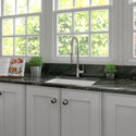 ZLINE 24 in. Rome Dual Mount Single Bowl Fireclay Kitchen Sink with Bottom Grid in White Matte (FRC5123-WM-24)