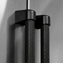 ZLINE 36 in. Freestanding French Door Refrigerator Helix Handles (Set of 4) in Black Stainless Steel (RFMHZ-36-K-BS)