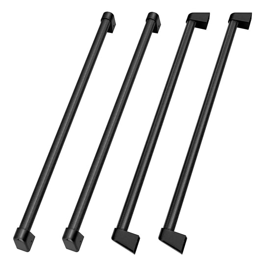 ZLINE 36 in. Freestanding French Door Refrigerator Helix Handles (Set of 4) in Black Stainless Steel (RFMHZ-36-K-BS)