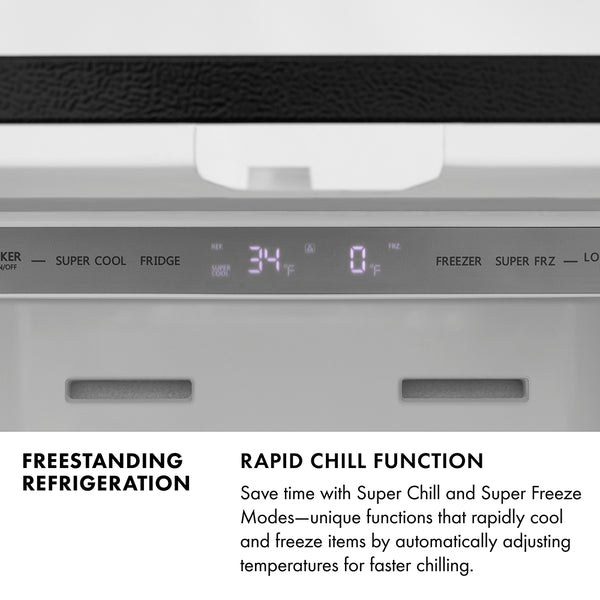 ZLINE 36 in. 22.5 cu. ft. Counter-Depth French Door Refrigerator with Ice Maker in Fingerprint-Resistant Stainless Steel, Open Box-Good Condition