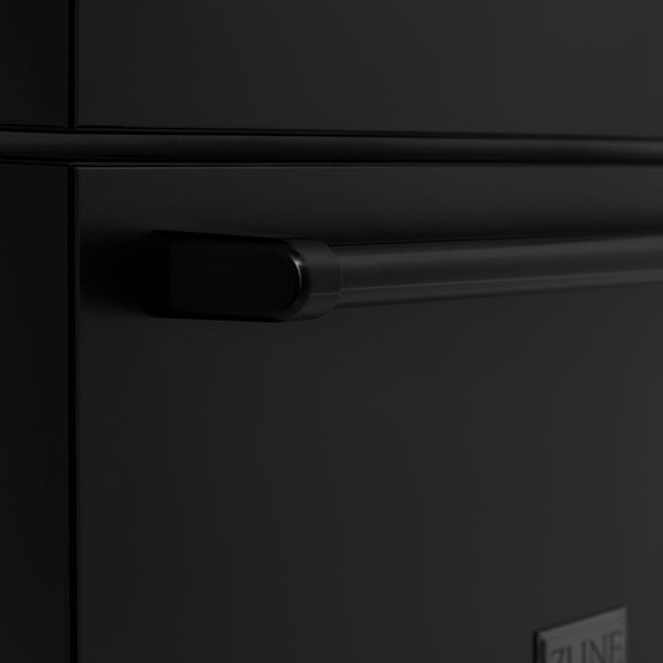 ZLINE 36 in. 22.5 cu. ft. Counter-Depth French Door Refrigerator with Ice Maker in Fingerprint-Resistant Black Stainless Steel, Open Box-Great Condition