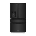 ZLINE 36 in. 21.6 cu. ft. Counter-Depth French Door Refrigerator with Water and Ice Dispenser in Fingerprint-Resistant Black Stainless Steel, Open Box-Great Condition