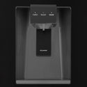 ZLINE Autograph Edition 36 in. 21.6 cu. ft Counter-Depth French Door Refrigerator with Water and Ice Dispenser in Fingerprint-Resistant Black Stainless Steel with Champagne Bronze Traditional Handles (RFMZ-W-36-BS-CB)