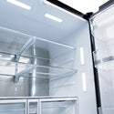ZLINE 36 in. 28.9 cu. ft. Standard-Depth French Door External Water Dispenser Refrigerator with Dual Ice Maker in Fingerprint-Resistant Black Stainless Steel, Open Box-Good Condition