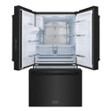 ZLINE 36 in. 28.9 cu. ft. Standard-Depth French Door External Water Dispenser Refrigerator with Dual Ice Maker in Fingerprint-Resistant Black Stainless Steel, Open Box-Good Condition