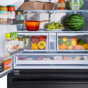 ZLINE 36 in. 28.9 cu. ft. Standard-Depth French Door External Water Dispenser Refrigerator with Dual Ice Maker in Fingerprint-Resistant Black Stainless Steel, Open Box-Good Condition