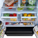ZLINE 36 in. 28.9 cu. ft. Standard-Depth French Door External Water Dispenser Refrigerator with Dual Ice Maker in Fingerprint-Resistant Black Stainless Steel, Open Box-Good Condition