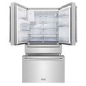 ZLINE 36 in. 21.6 cu. ft. Counter-Depth French Door Refrigerator with Water and Ice Dispenser in Fingerprint-Resistant Stainless Steel, Open Box-Great Condition