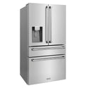 ZLINE 36 in. 21.6 cu. ft. Counter-Depth French Door Refrigerator with Water and Ice Dispenser in Fingerprint-Resistant Stainless Steel, Open Box-Great Condition