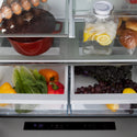 ZLINE Autograph Edition 36 in. 21.6 cu. ft. Counter-Depth French Door Refrigerator with Water and Ice Dispenser in Fingerprint-Resistant Stainless Steel with Matte Black Traditional Handles (RFMZ-W-36-MB)