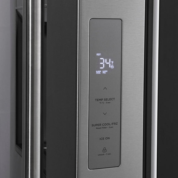 ZLINE 36 in. 28.9 cu. ft. Standard-Depth French Door External Water Dispenser Refrigerator with Dual Ice Maker in Fingerprint-Resistant Stainless Steel, Open Box-Good Condition