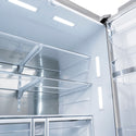 ZLINE 36 in. 28.9 cu. ft. Standard-Depth French Door External Water Dispenser Refrigerator with Dual Ice Maker in Fingerprint-Resistant Stainless Steel, Open Box-Great Condition