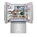 ZLINE 36 in. 28.9 cu. ft. Standard-Depth French Door External Water Dispenser Refrigerator with Dual Ice Maker in Fingerprint-Resistant Stainless Steel (RSM-W-36)