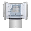 ZLINE 36 in. 28.9 cu. ft. Standard-Depth French Door External Water Dispenser Refrigerator with Dual Ice Maker in Fingerprint-Resistant Stainless Steel (RSM-W-36)
