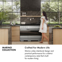 ZLINE 36 in. 5.2 cu. ft. Marino Dual Fuel Range with 6 Burner DuoPro™ Cooktop and Electric Convection Oven with White Matte Door (PMDR-WM-36)