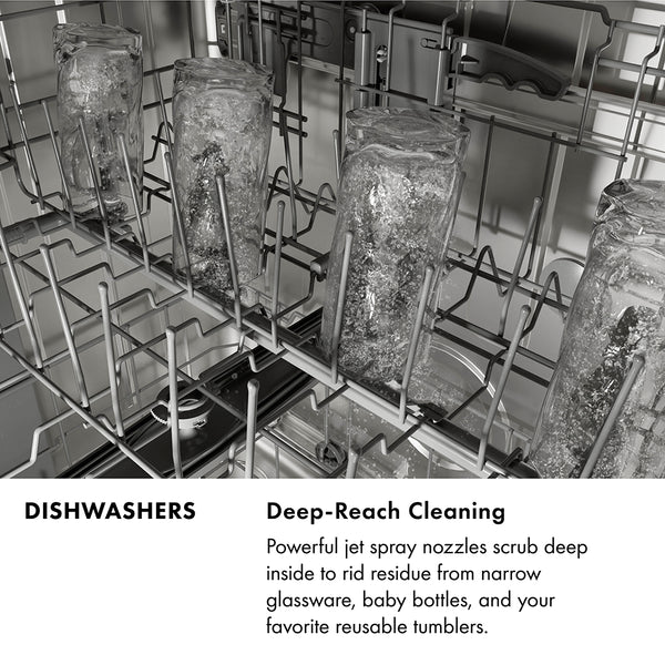 ZLINE 24 in. Monument Series 3rd Rack Dishwasher with Auto Door Open Drying, 44dBa, Copper Panel (DWMT-C-24)