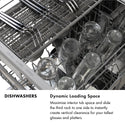ZLINE Autograph Edition 24 in. Monument Series 3rd Rack Dishwasher with Auto Door Open Drying, 44dBa, Stainless Steel Panel with Polished Gold Handle (DWMTZ-304-24-G)
