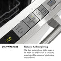 ZLINE Autograph Edition 24 in. Monument Series 3rd Rack Dishwasher with Auto Door Open Drying, 44dBa, Stainless Steel Panel with Polished Gold Handle (DWMTZ-304-24-G)