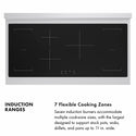 ZLINE Autograph Edition 48 in. 6.7 cu. ft. Paramount Induction Range with 7 Element Cooktop and Dual Ovens in Stainless Steel with Polished Gold Accents (SINRZ-48-G)