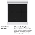 ZLINE 24 in. 3.2 cu. ft. Paramount Induction Range with 3 Element Cooktop and Electric Convection Oven in Stainless Steel with Black Matte Door (SINR-BLM-24)