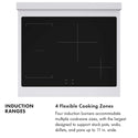 ZLINE Autograph Edition 30 in. 4.2 cu. ft. Paramount Induction Range with 4 Element Cooktop and Electric Convection Oven in Stainless Steel with White Matte Door and Polished Gold Accents, Open Box-Good Condition