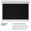 ZLINE Autograph Edition 36 in. 5.2 cu. ft. Paramount Induction Range with 5 Element Cooktop and Electric Convection Oven in Stainless Steel with Matte Black Accents, Open Box-Good Condition