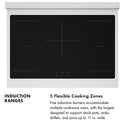 ZLINE Autograph Edition 36 in. 5.2 cu. ft. Paramount Induction Range with 5 Element Cooktop and Electric Convection Oven in Stainless Steel with White Matte Door and Polished Gold Accents, Open Box-Great Condition