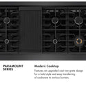 ZLINE 48 in. 6.7 cu. ft. Paramount Double Oven Dual Fuel Range with 8 Burner Gas Cooktop in Black Satin Stainless Steel, Open Box-Good Condition