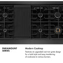 ZLINE 48 in. 6.7 cu. ft. Paramount Double Oven Dual Fuel Range with 8 Burner Gas Cooktop in Black Satin Stainless Steel, Open Box-Great Condition