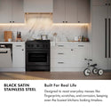 ZLINE 36 in. 5.2 cu. ft. Paramount Dual Fuel Range with 6 Burner Gas Cooktop and Electric Convection Oven in Black Satin Stainless Steel, Open Box-Good Condition