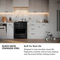 ZLINE 48 in. 6.7 cu. ft. Paramount Double Oven Dual Fuel Range with 8 Burner Gas Cooktop in Black Satin Stainless Steel, Open Box-Great Condition