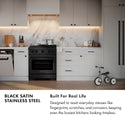 ZLINE 36 in. 5.2 cu. ft. Paramount Dual Fuel Range with 6 Burner DuoPro™ Cooktop and Electric Convection Oven in Black Satin Stainless Steel, Open Box-Great Condition
