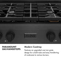 ZLINE 30 in. Paramount Gas Rangetop with 4 Burners and Porcelain Cooktop in Black Satin Stainless Steel, Open Box-Great Condition