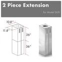 ZLINE 2-36" Chimney Extensions for 10 ft. to 12 ft. Ceilings (2PCEXT-GL9i)