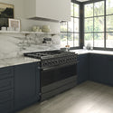ZLINE 48 in. 6.7 cu. ft. Marino Double Oven Gas Range with 8 Burner Cooktop in Black Stainless Steel (MGRB-48)