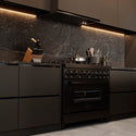 ZLINE 36 in. 4.6 cu. ft. Legacy Dual Fuel Range with 6 Burner Gas Cooktop and Electric Convection Oven in Black Stainless Steel, Open Box-Good Condition