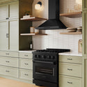ZLINE 30 in. Convertible Vent Wall Mount Range Hood in Black Stainless Steel Handle, Open Box-Great Condition