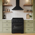 ZLINE 30 in. Convertible Vent Wall Mount Range Hood in Black Stainless Steel Handle, Open Box-Great Condition