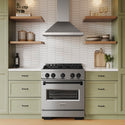 ZLINE Autograph Edition 30 in. 4.2 cu. ft. Classic Gas Range with 4 Burner Cooktop and Convection Gas Oven in Stainless Steel and Matte Black Accents, Open Box-Great Condition