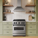 ZLINE Autograph Edition 30 in. 4.2 cu. ft. Classic Gas Range with 4 Burner Cooktop and Convection Gas Oven in Stainless Steel and Matte Black Accents, Open Box-Good Condition