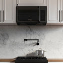 ZLINE 30 in. 1.5 cu. ft. Over-The-Range Convection Microwave Oven in Black Stainless Steel with Traditional Handle and Sensor Cooking, Open Box-Good Condition