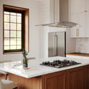 ZLINE 30 in. Convertible Vent Island Mount Range Hood in Stainless Steel & Glass Handle, Open Box-Great Condition