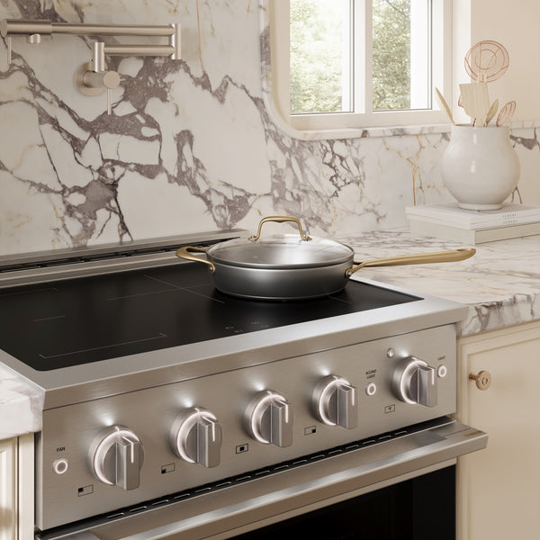 ZLINE 30 in. 4.2 cu. ft. Marino Induction Range with 4 Element Cooktop and Electric Convection Oven in Stainless Steel (MINR30)
