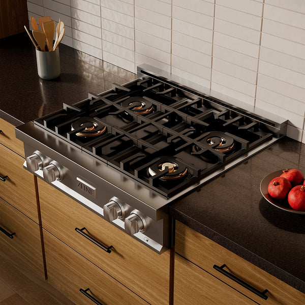 ZLINE 30 in. Classic Gas Rangetop with 4 Burner DuoPro™ Cooktop in Stainless Steel, Open Box-Great Condition