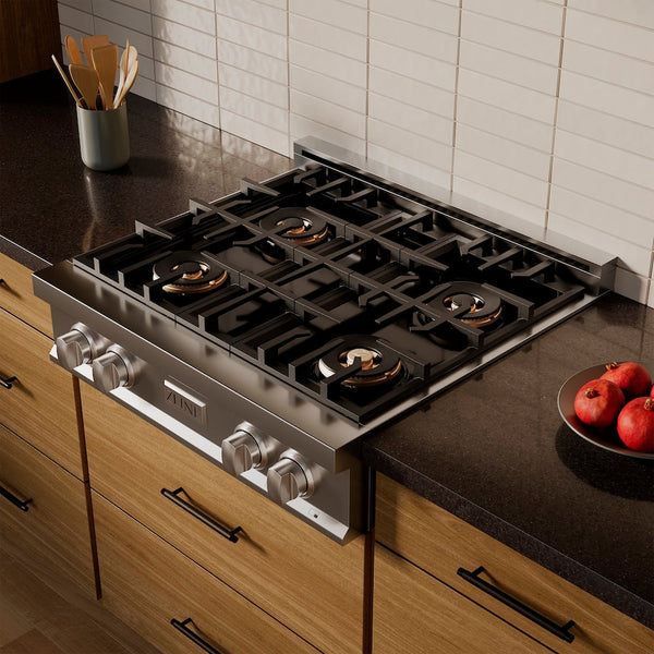 ZLINE 30 in. Classic Gas Rangetop with 4 Burner DuoPro™ Cooktop in Stainless Steel, Open Box-Good Condition