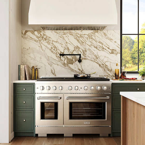 ZLINE 48 in. 6.7 cu. ft. Paramount Dual Fuel Range with 8 Burner DuoPro™ Cooktop and Dual Ovens in Stainless Steel, Open Box-Great Condition