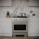 ZLINE 30 in. 4.2 cu. ft. Paramount Gas Range with 4 Burner DuoPro™ Cooktop and Convection Gas Oven in Stainless Steel, Open Box-Good Condition