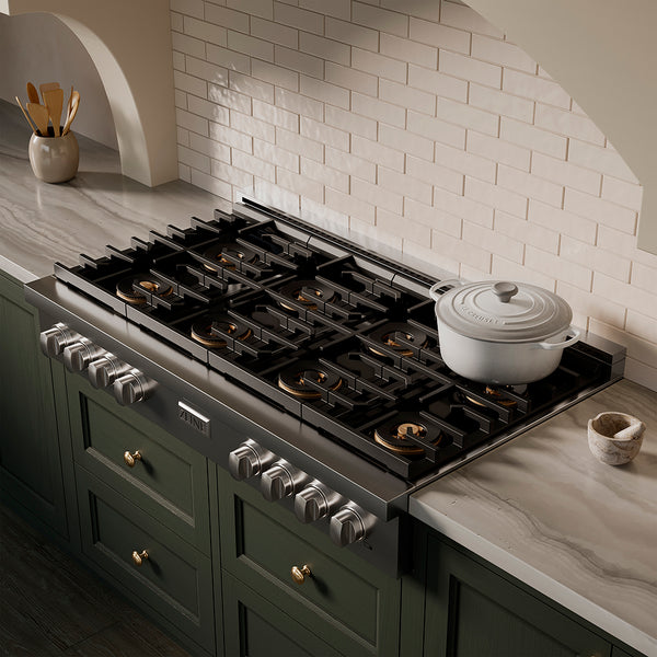 ZLINE 48 in. Paramount Gas Rangetop with 8 Burner DuoPro™ Cooktop in Stainless Steel